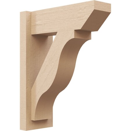 Ekena Millwork 5 1/2-in W x 14-in D x 18-in H Funston Slat Rough Cedar Woodgrain TimberThane Outlooker, Primed Tan OUTUR055X14X18FST24RCPR